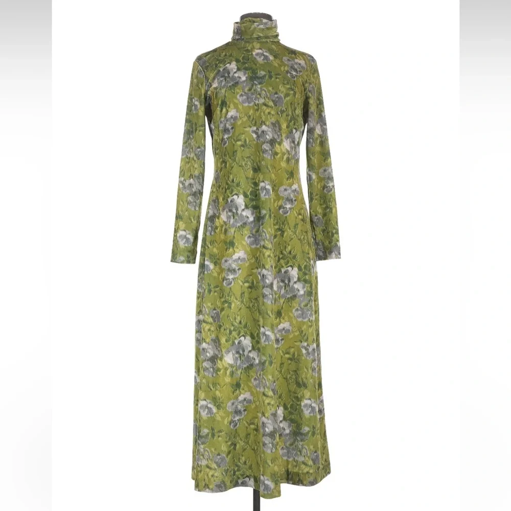 Tuckernuck Green Floral Long-Sleeve Midi Dress - Picture 3 of 7